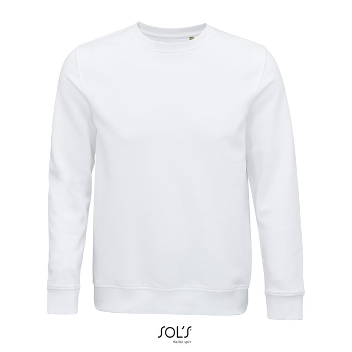 Sweat coton bio et rPET unisexe personnalisé 280g - COMET Blanc 1